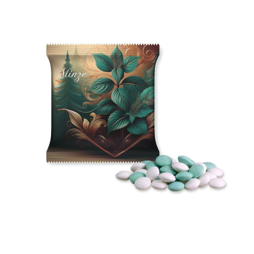 Bio Bonbonmischung in der Mini Tüte – Bio Mint Schokolinsen, ca. 7 g
