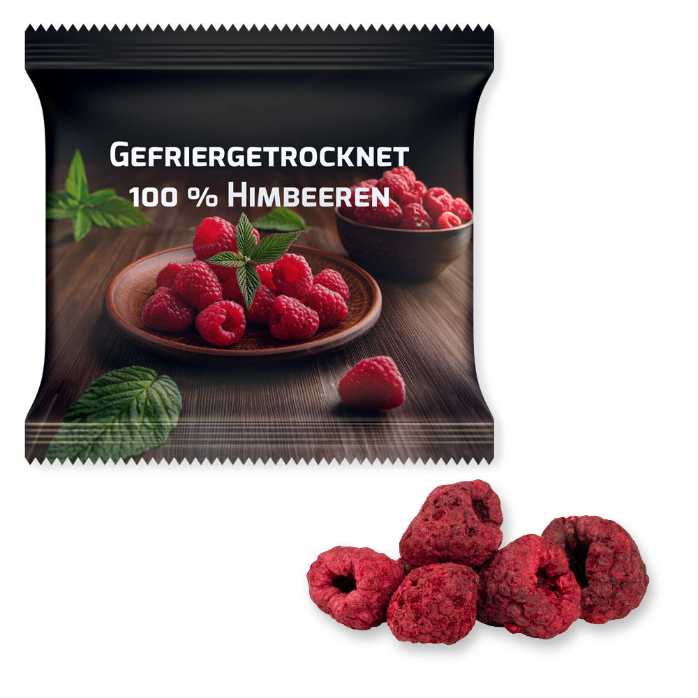 Bio Gefrierobst in der Maxi XL Tüte – Bio Gefriergetrocknete Himbeeren, ca. 15 g