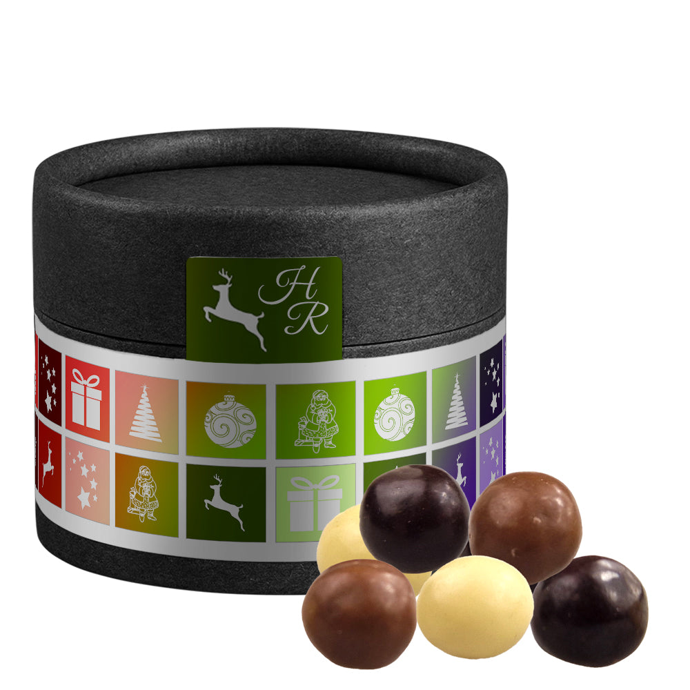 Bio Knusperkugeln in der schwarzen Mini Dose – Bio Knusperkugeln Mix, ca. 25 g