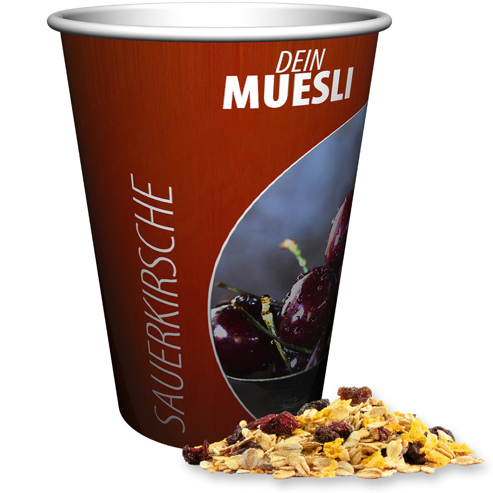 Bio Knuspermüsli im Snackbecher Maxi – Bio Müsli Sauerkirsche, ca. 50 g