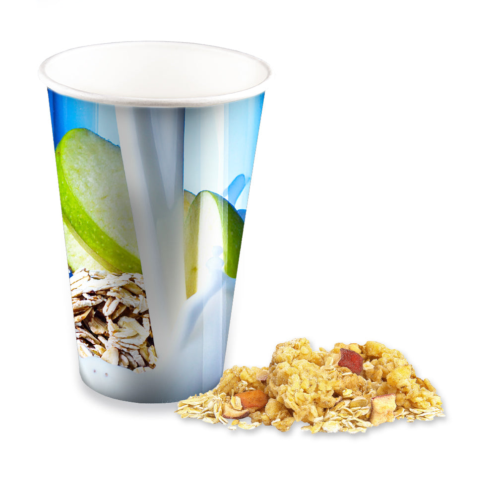 Bio Knuspermüsli im Snackbecher Maxi – Bio Porridge Apfel Zimt, ca. 50 g
