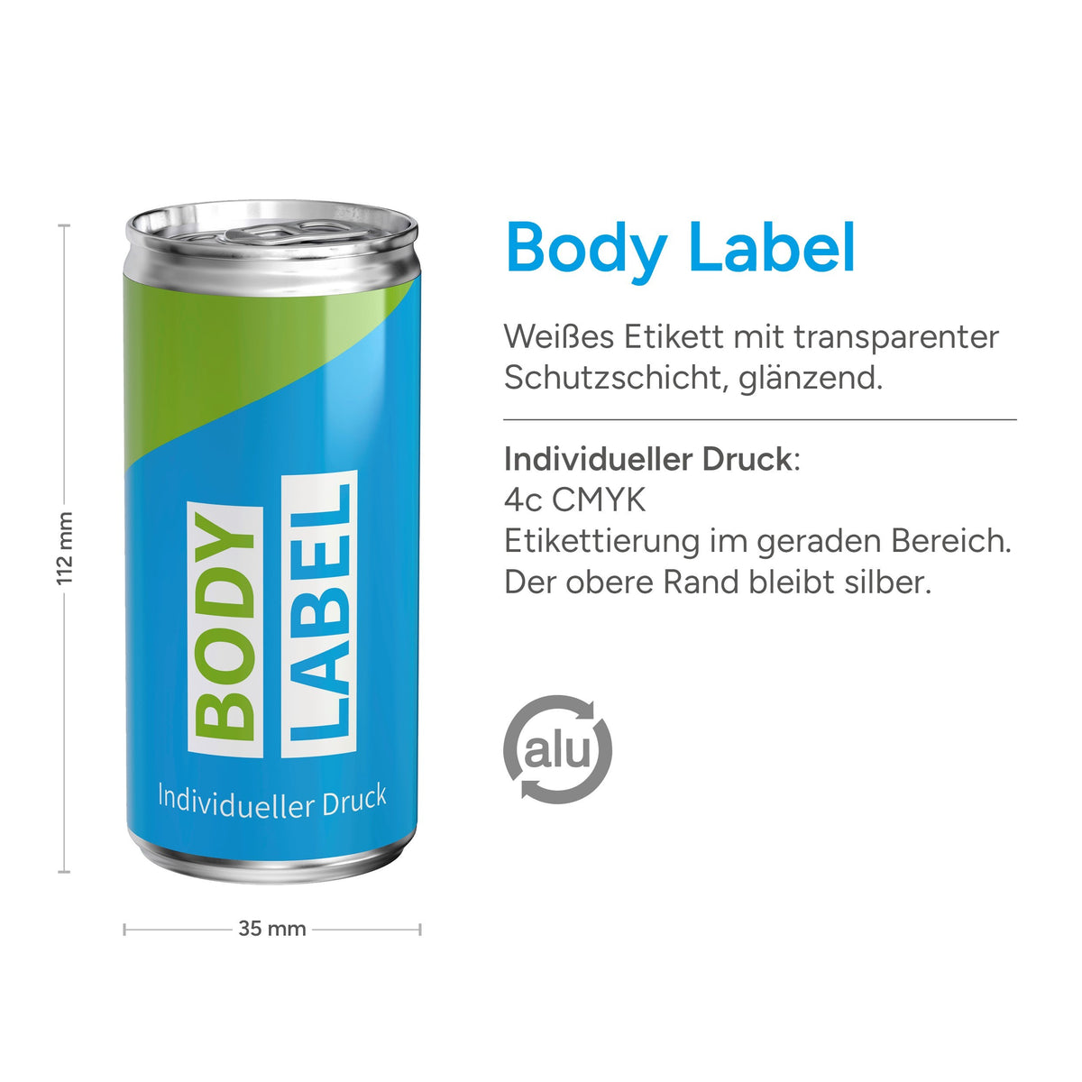 Bio Orangensaft 200 ml Dose mit Etikett rundum