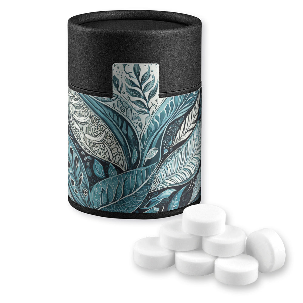 Bio Studentenfutter in der schwarzen Kraftpapierdose – Bio Pfefferminz Drops, ca. 80 g