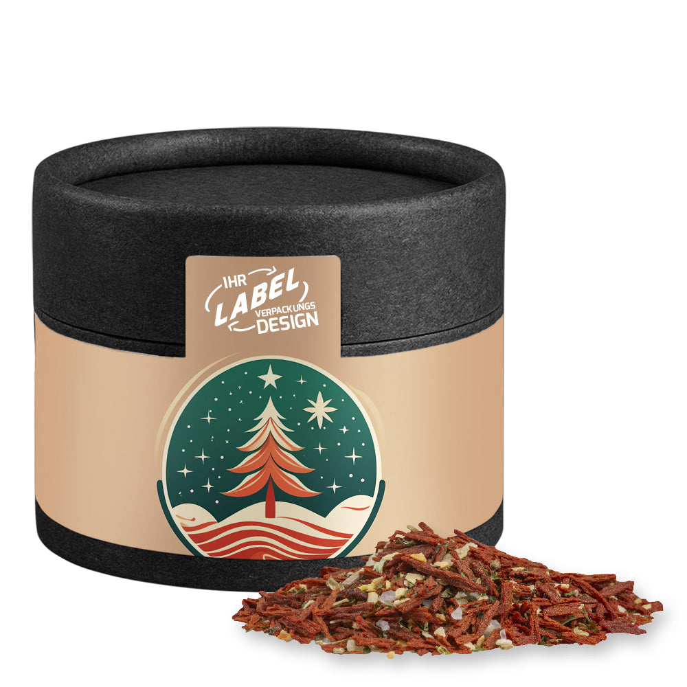 Bio Weihnachtsgewürze in der schwarzen Mini Dose – Bio Weihnachts Gewürzmischung Salat, ca. 30 g