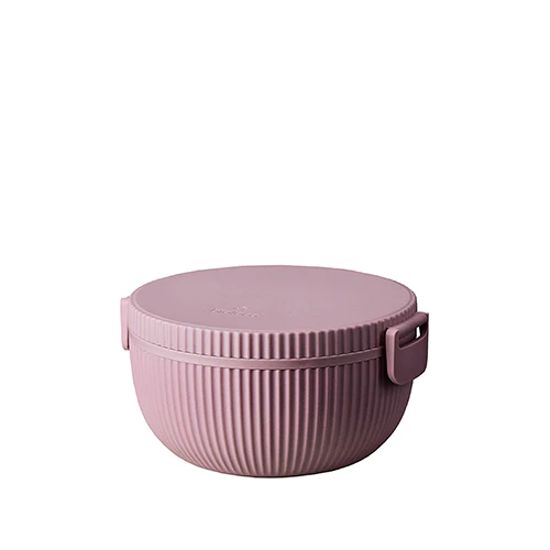 Rosa bioloco Deluxe bowl aus pflanzenbasiertem PLA