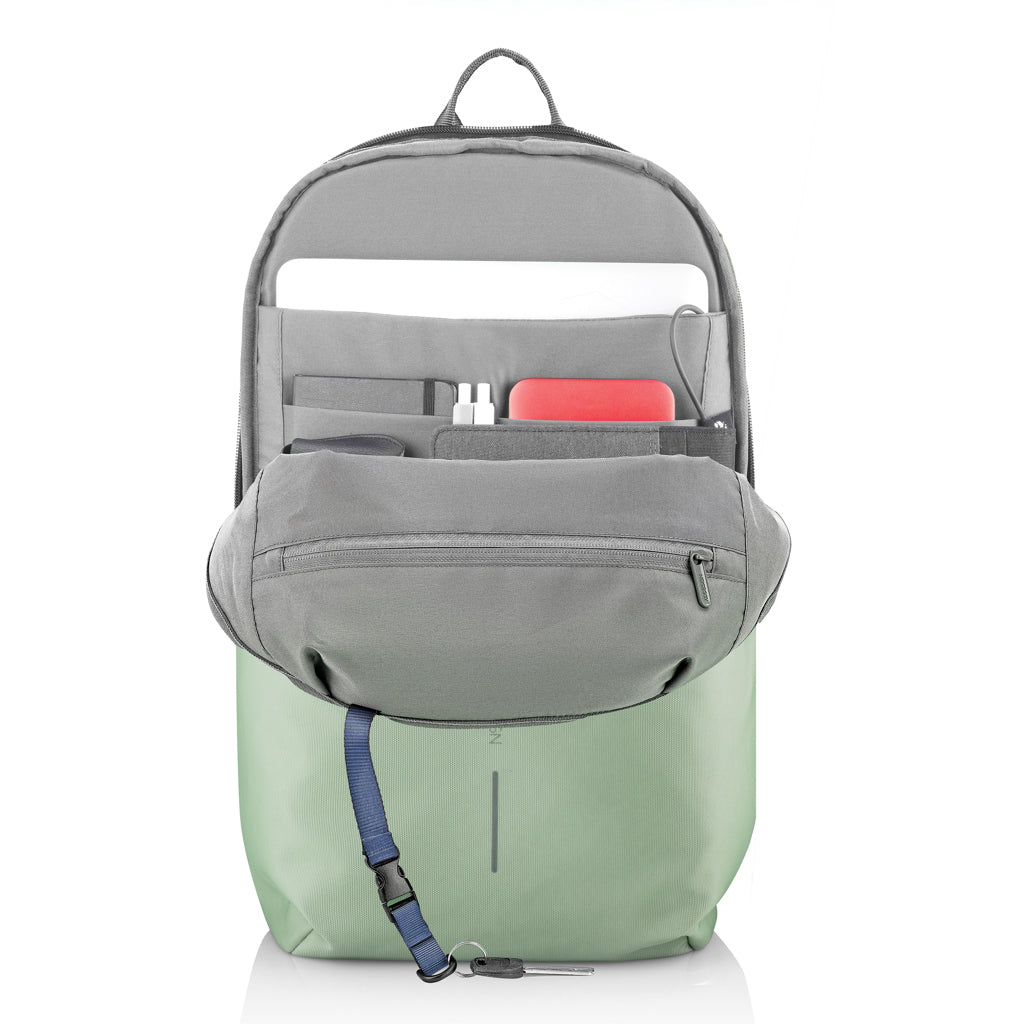 Bobby Soft, Anti-Diebstahl-Rucksack – Iceberg green