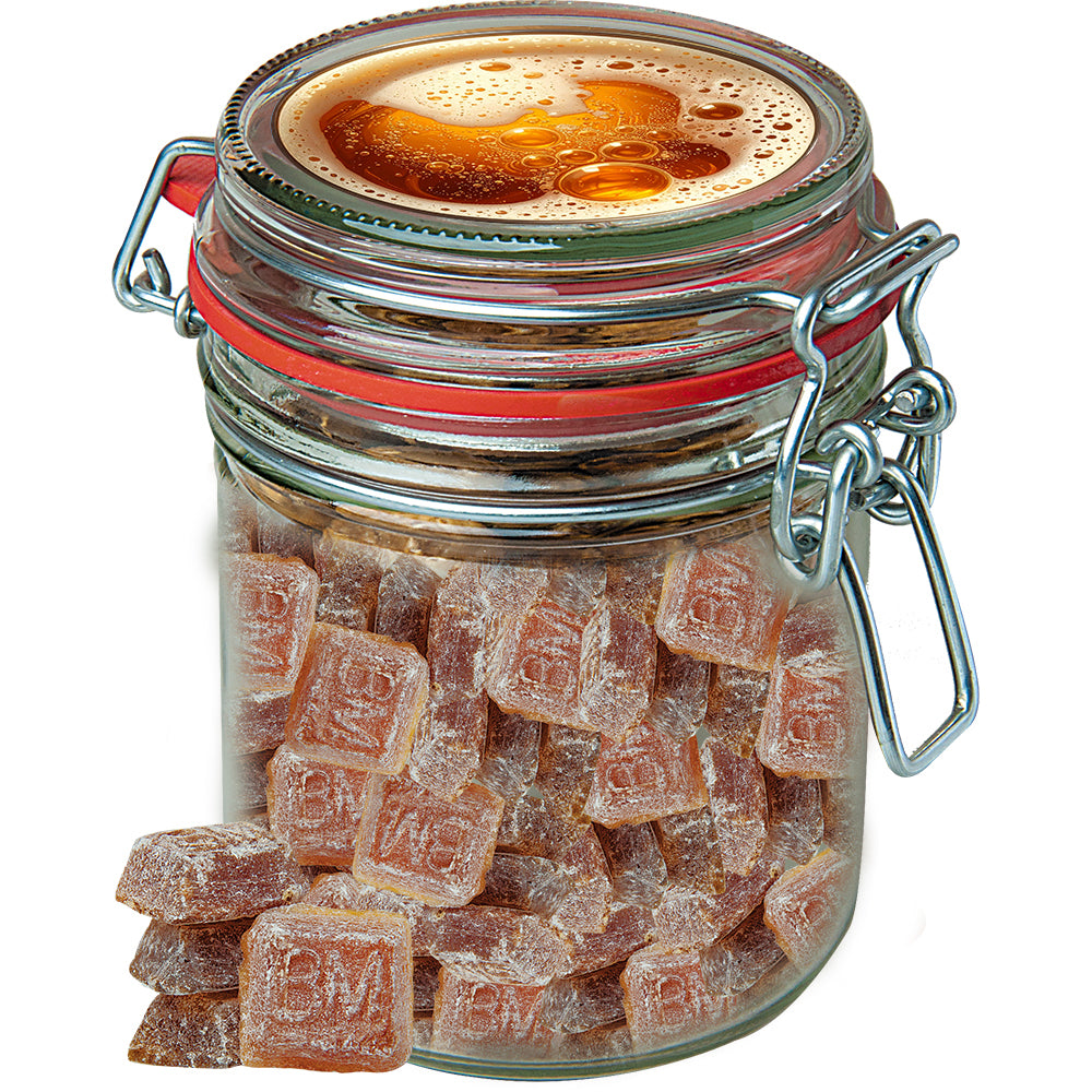 Bonbons im Glas Maxi mit Etikett – Bayrisch Malz Bonbons, ca. 200 g