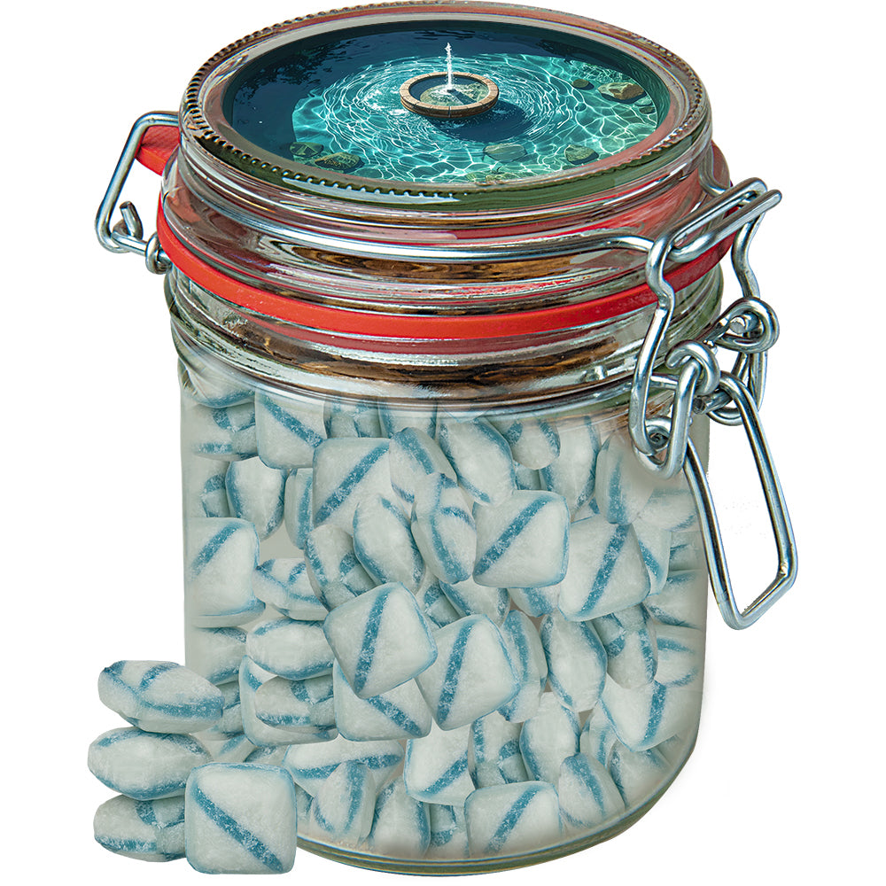 Bonbons im Glas Maxi mit Etikett – Frische Brise Bonbons, ca. 200 g