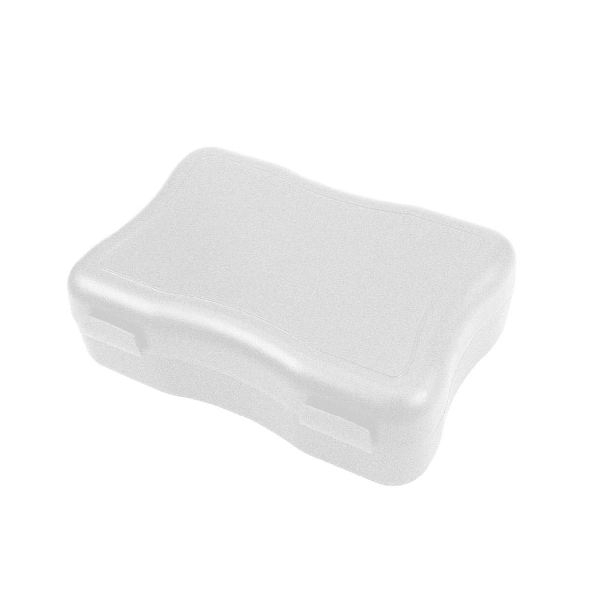 Brotzeitdose „Wave“, klein – Transparent milchig