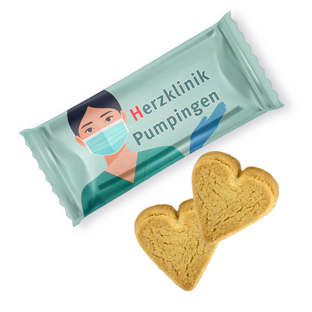 Butter Herzen im Flowpack