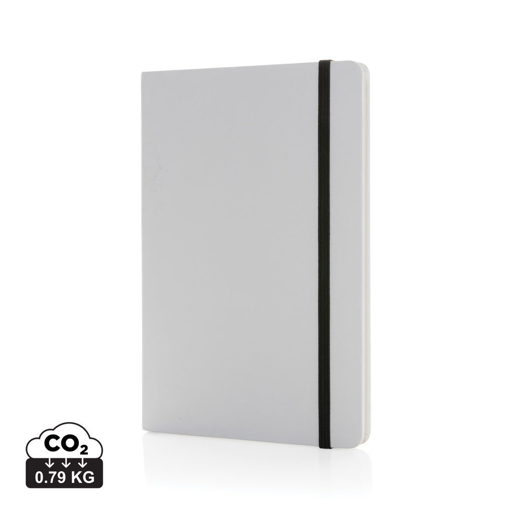 Craftstone A5 Notizbuch aus recycelt. Kraft- und Steinpapier – weiß