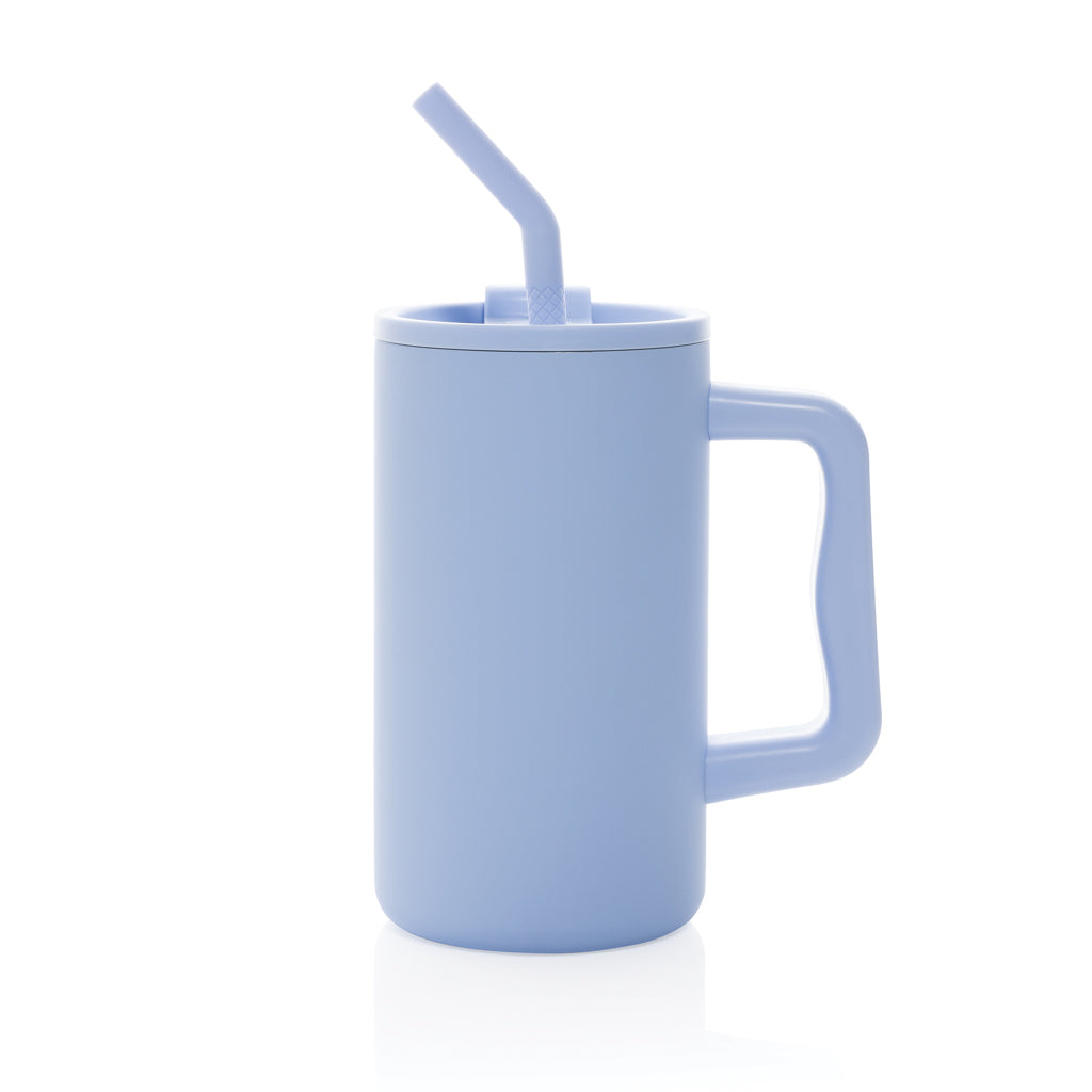 Cube Becher aus RCS recyceltem Stahl 800ml – hellblau
