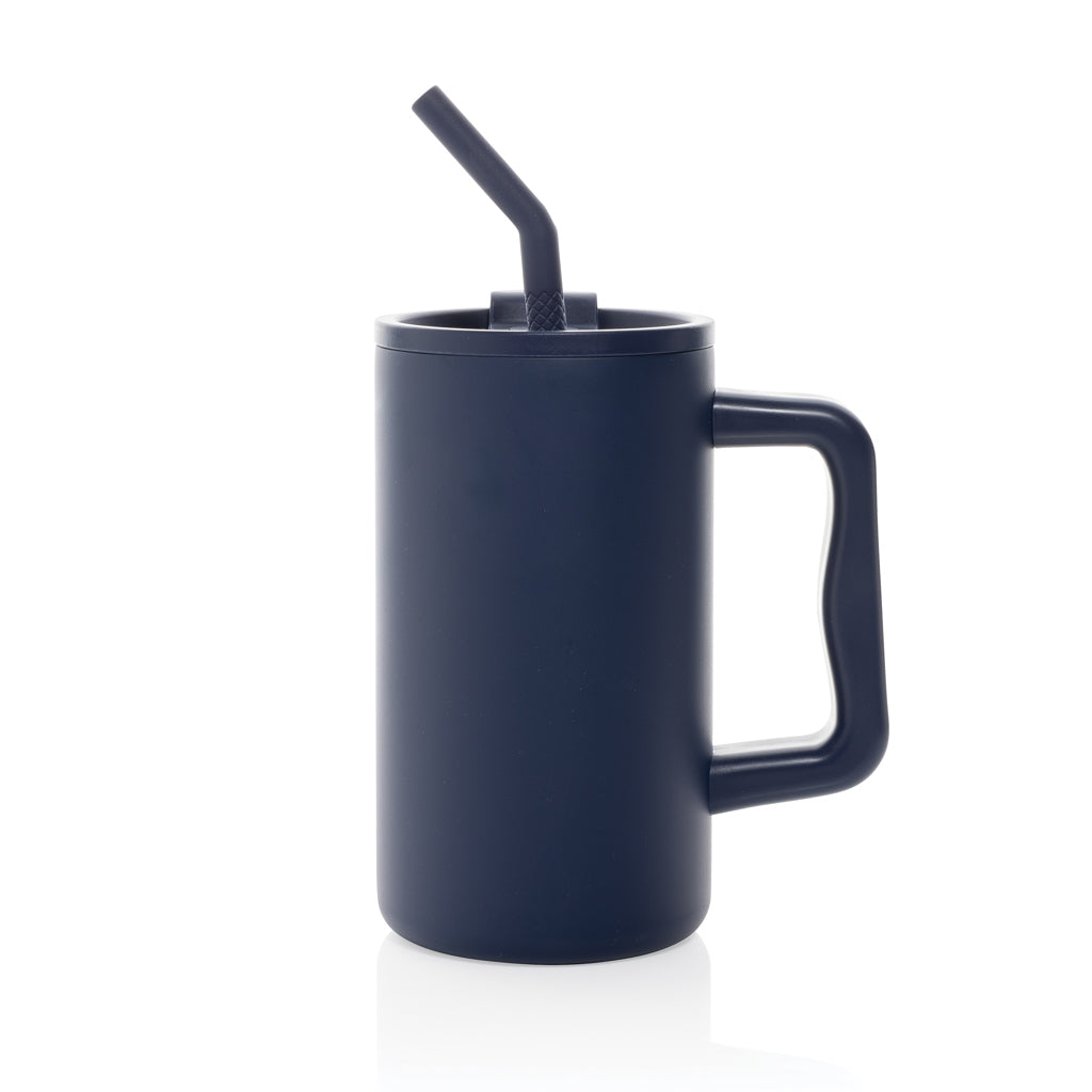 Cube Becher aus RCS recyceltem Stahl 800ml – navy blau
