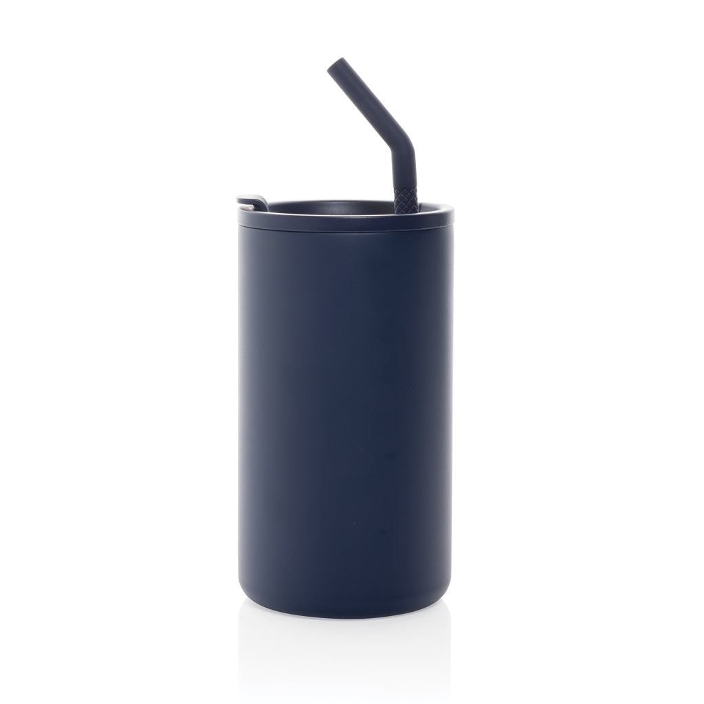 Cube Becher aus RCS recyceltem Stahl 800ml – navy blau
