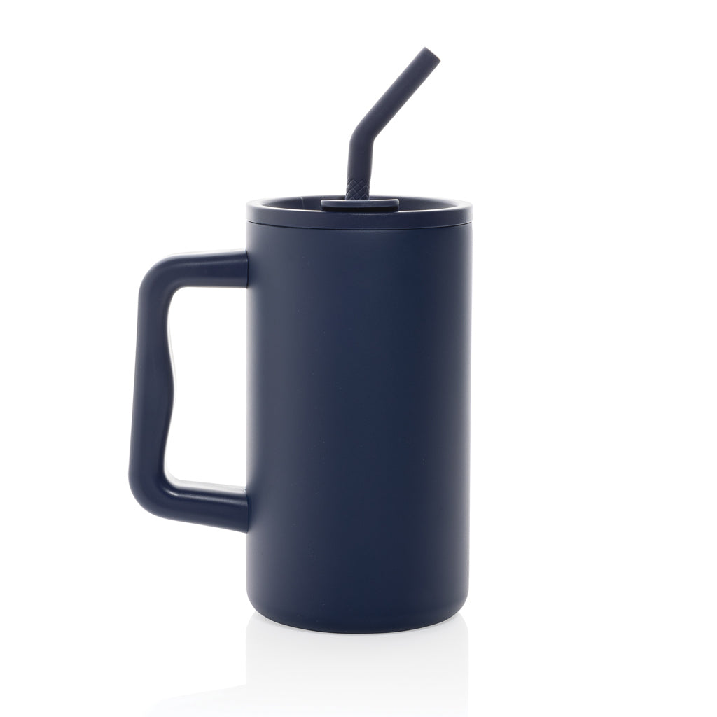 Cube Becher aus RCS recyceltem Stahl 800ml – navy blau
