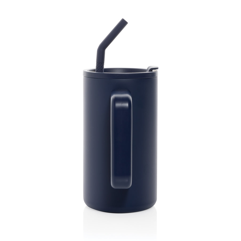 Cube Becher aus RCS recyceltem Stahl 800ml – navy blau