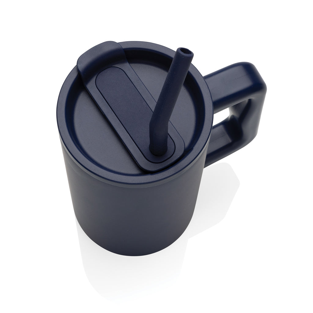 Cube Becher aus RCS recyceltem Stahl 800ml – navy blau