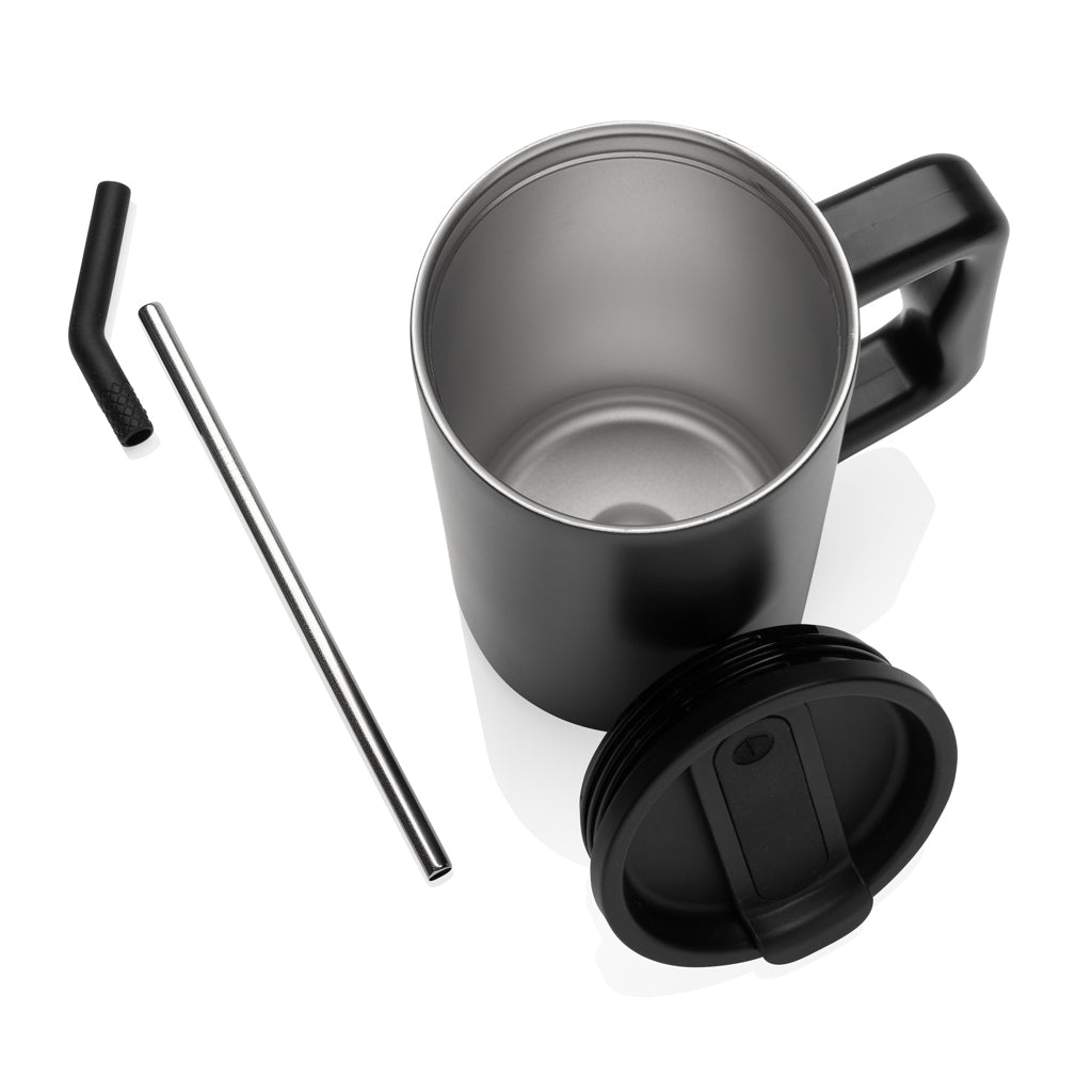 Cube Becher aus RCS recyceltem Stahl 800ml – schwarz