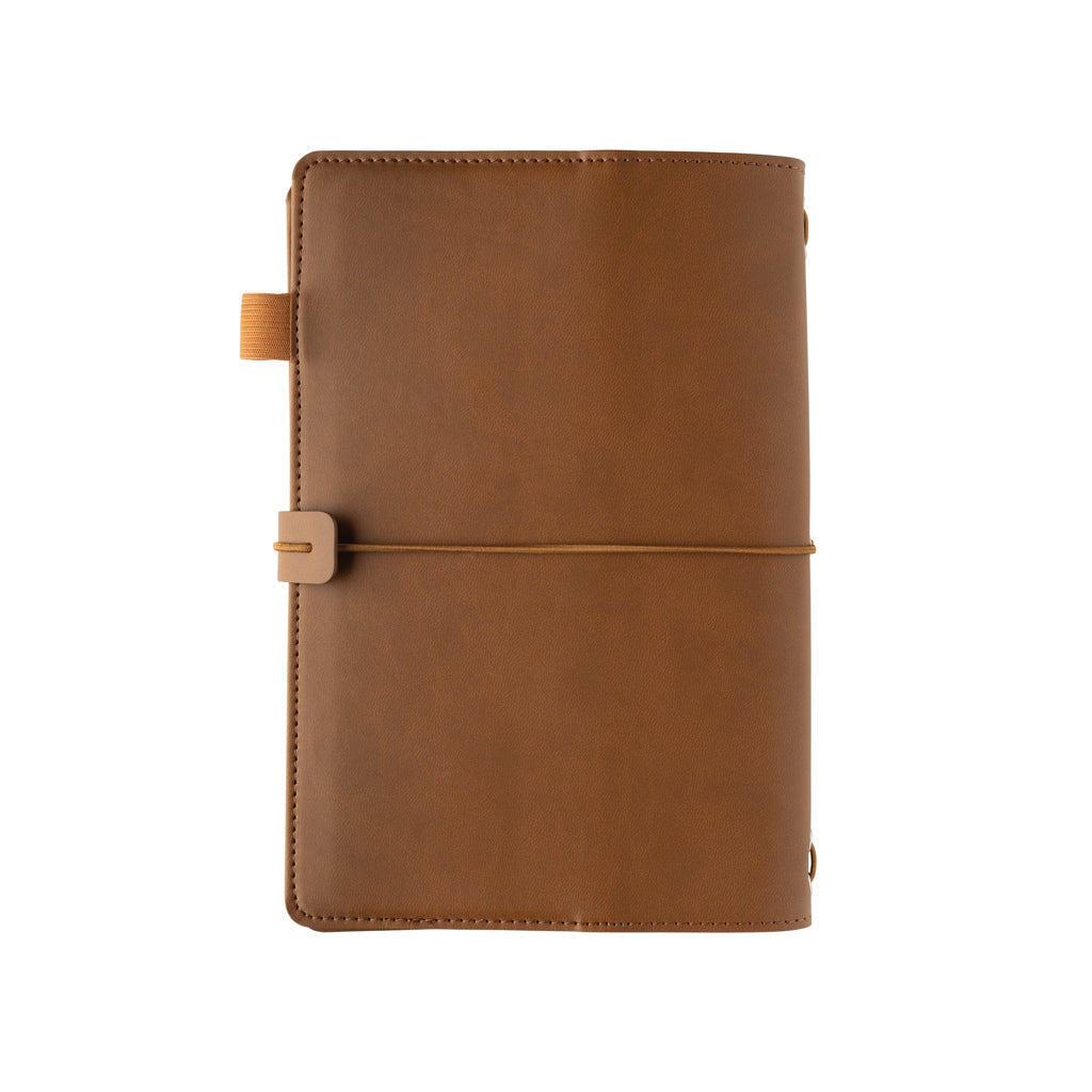 Daily Notes Binder 3-in-1 PU-Notizbuch zum Nachfüllen – braun