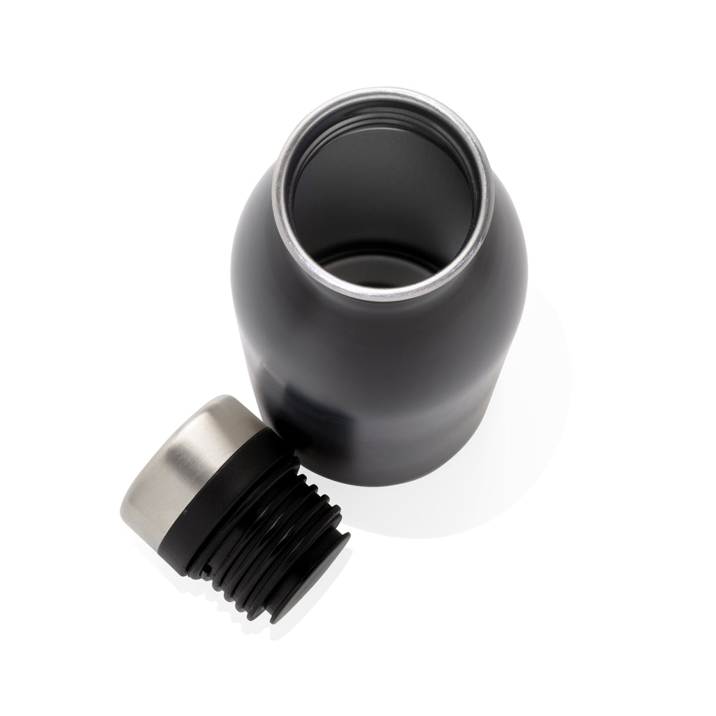 Deluxe Wasserflasche aus RCS recyceltem Stainless-Steel – schwarz