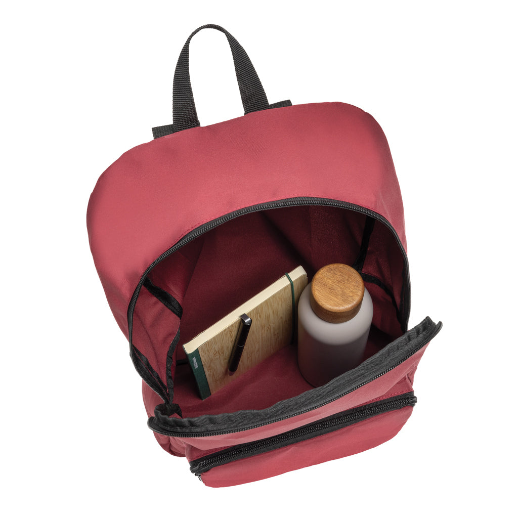 Dillon AWARE™ RPET faltbarer klassischer Rucksack – rot