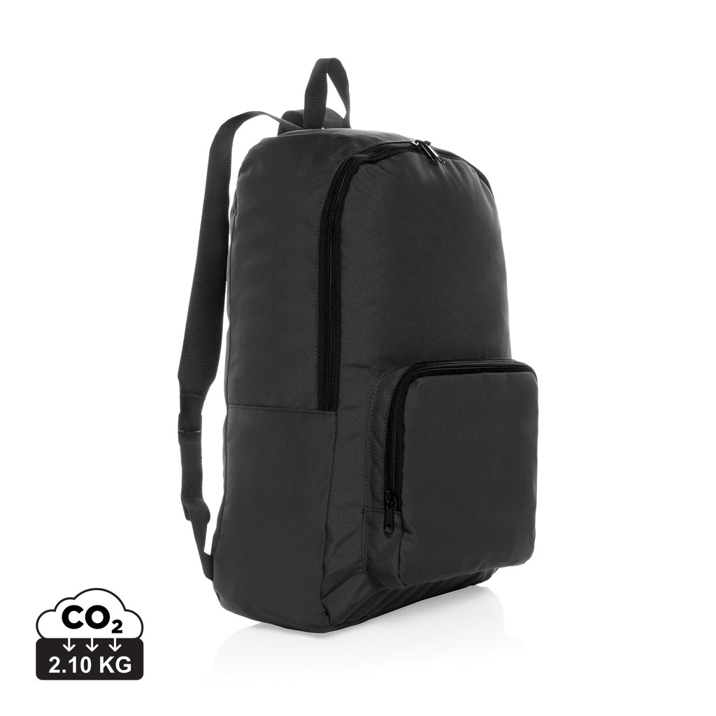 Dillon AWARE™ RPET faltbarer klassischer Rucksack – schwarz