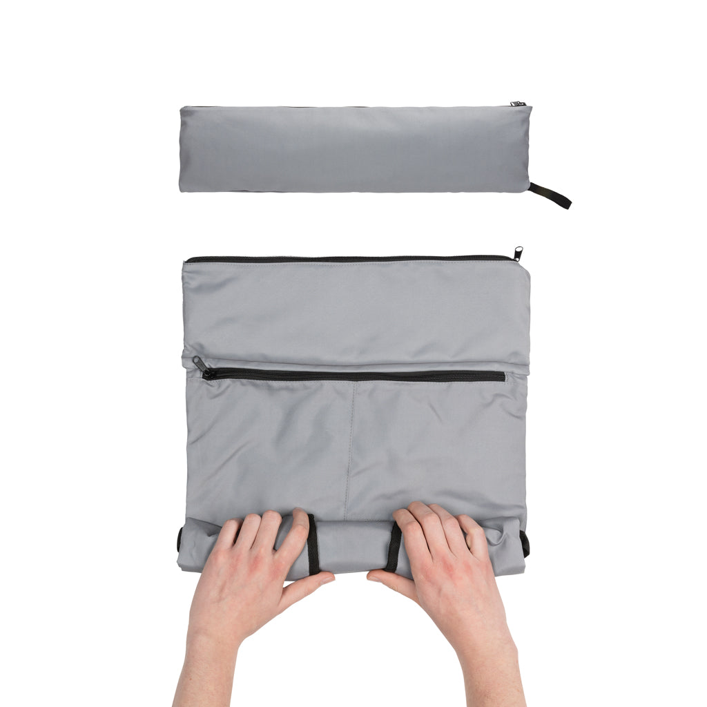Dillon AWARE™ RPET faltbarer Lightweight-Rucksack – grau