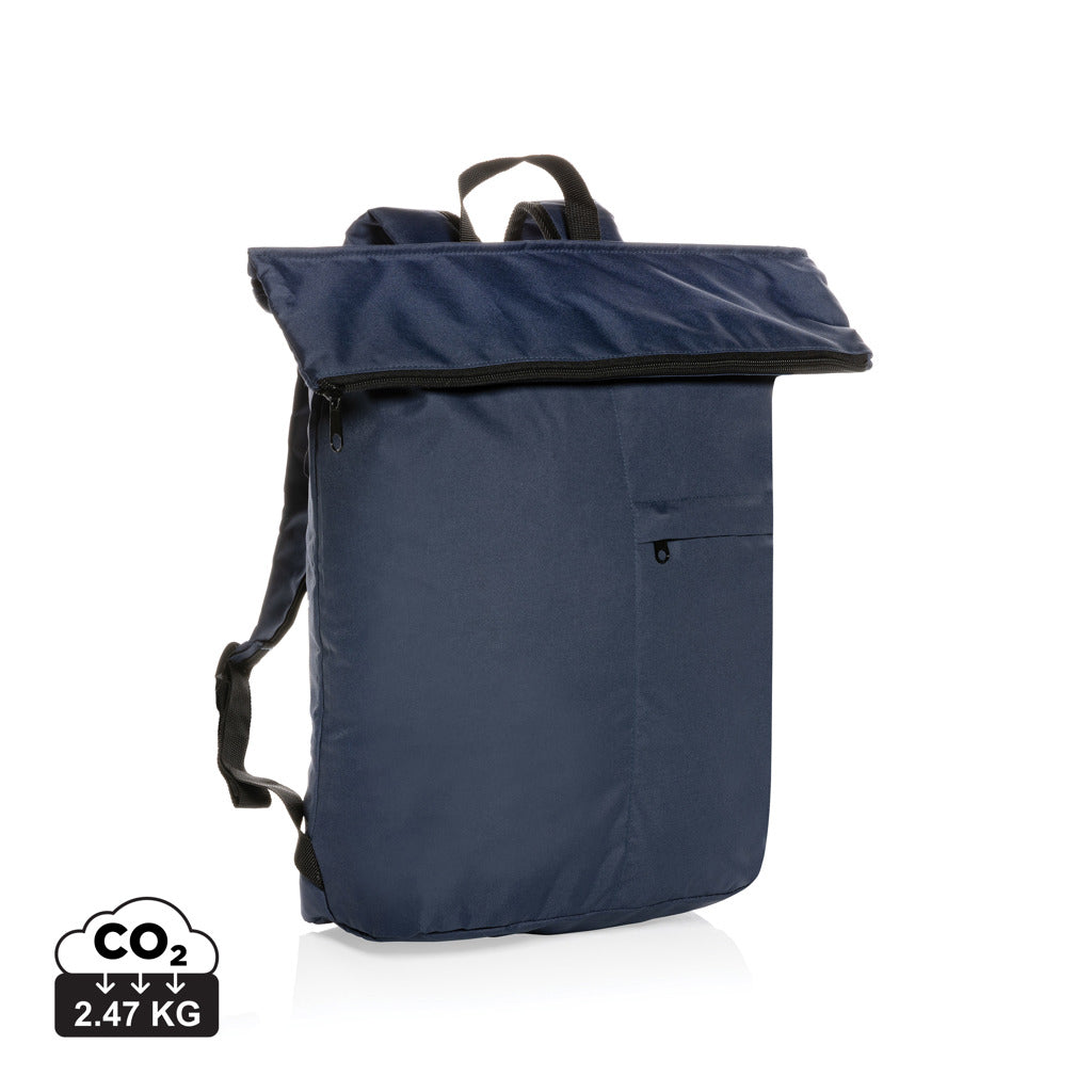 Dillon AWARE™ RPET faltbarer Lightweight-Rucksack – navy blau