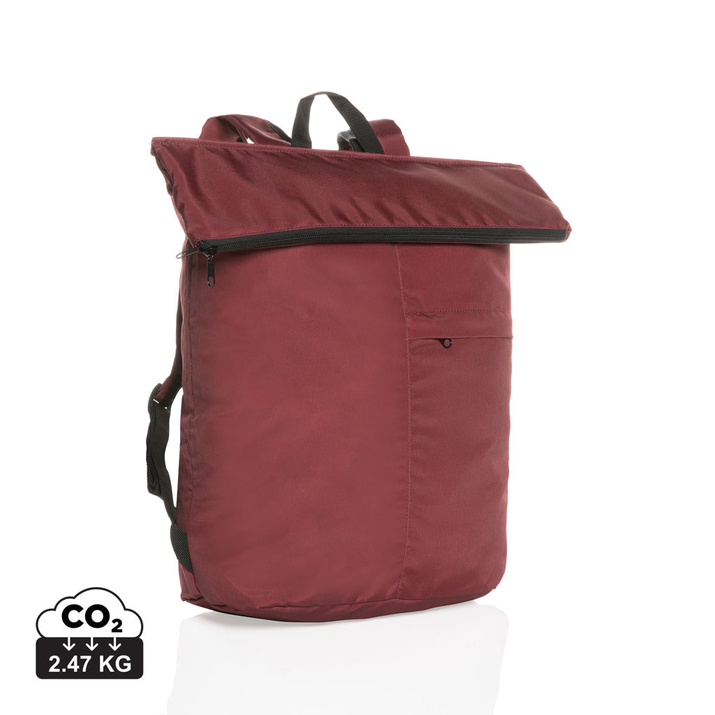 Dillon AWARE™ RPET faltbarer Lightweight-Rucksack – rot