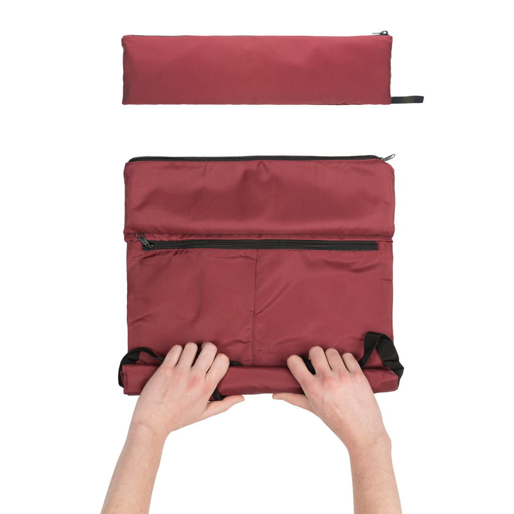 Dillon AWARE™ RPET faltbarer Lightweight-Rucksack – rot