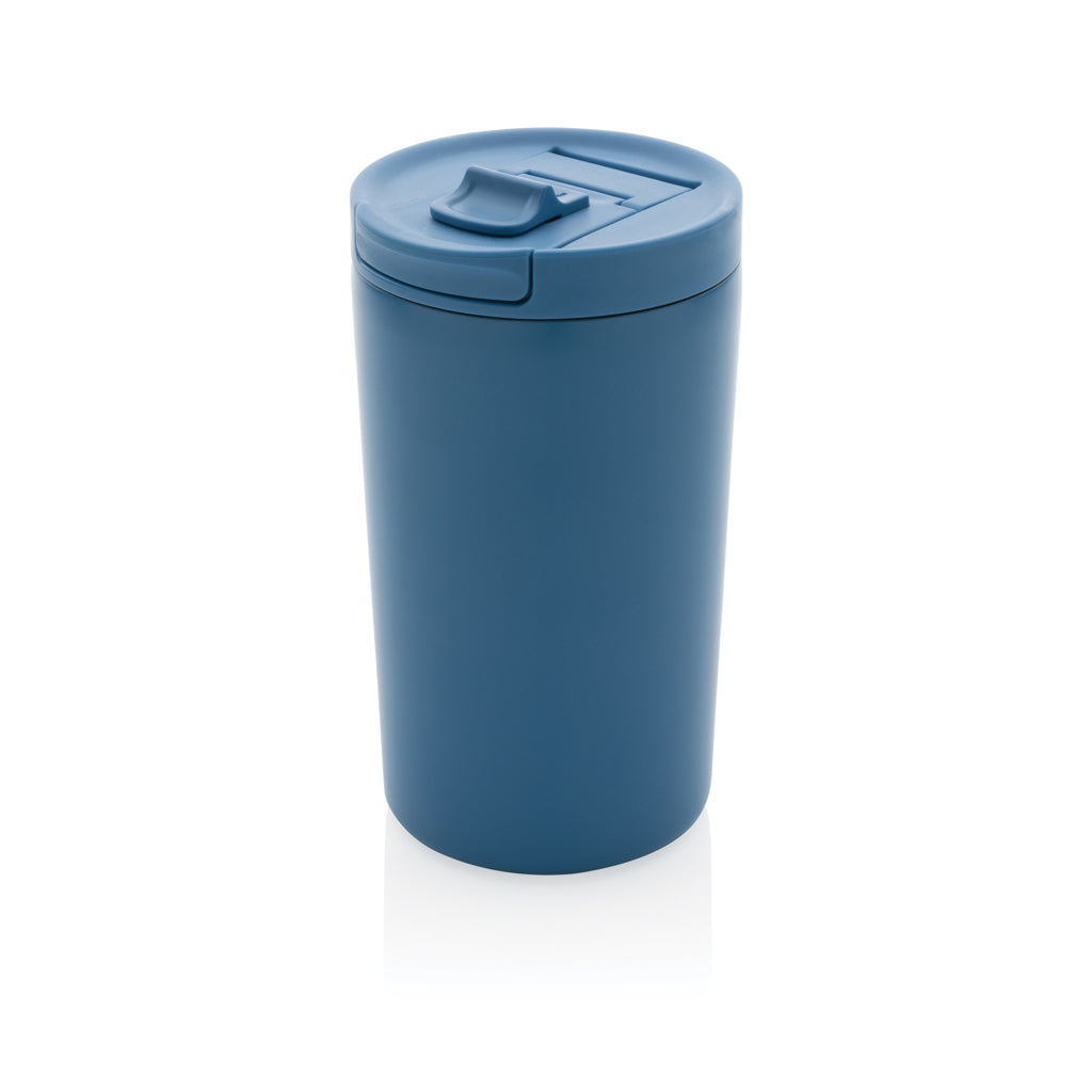 Doppelwandiger Vakuum-Becher aus RCS recyceltem SS – blau