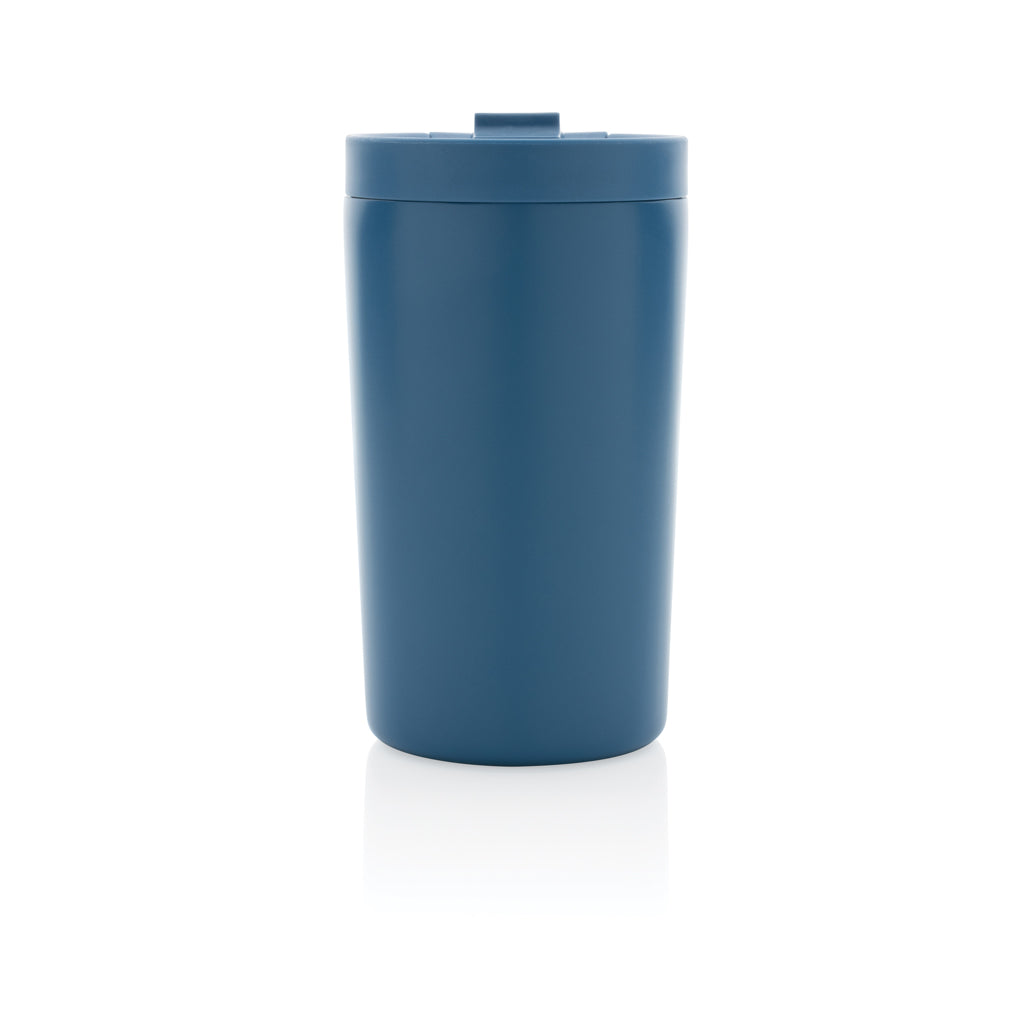 Doppelwandiger Vakuum-Becher aus RCS recyceltem SS – blau