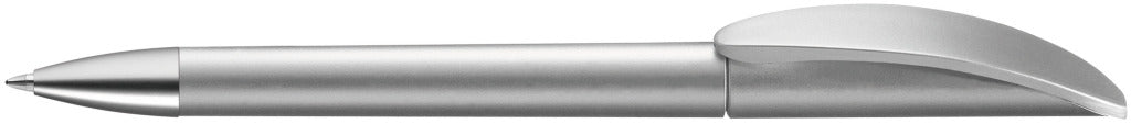 Drehkugelschreiber in Silber mit Bogenclip – alle Farben