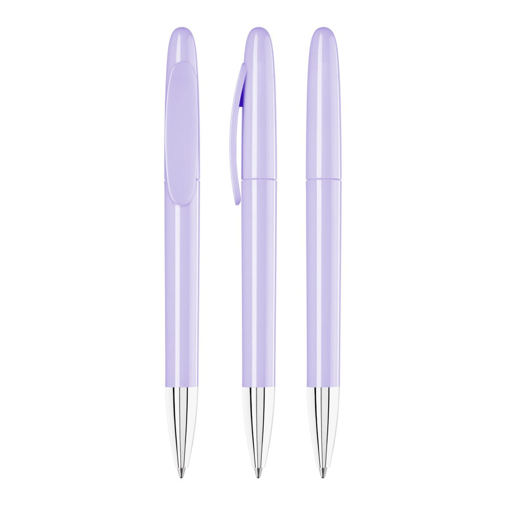 Drehkugelschreiber mit ovalem Clip in 20 Farben – Hellviolett