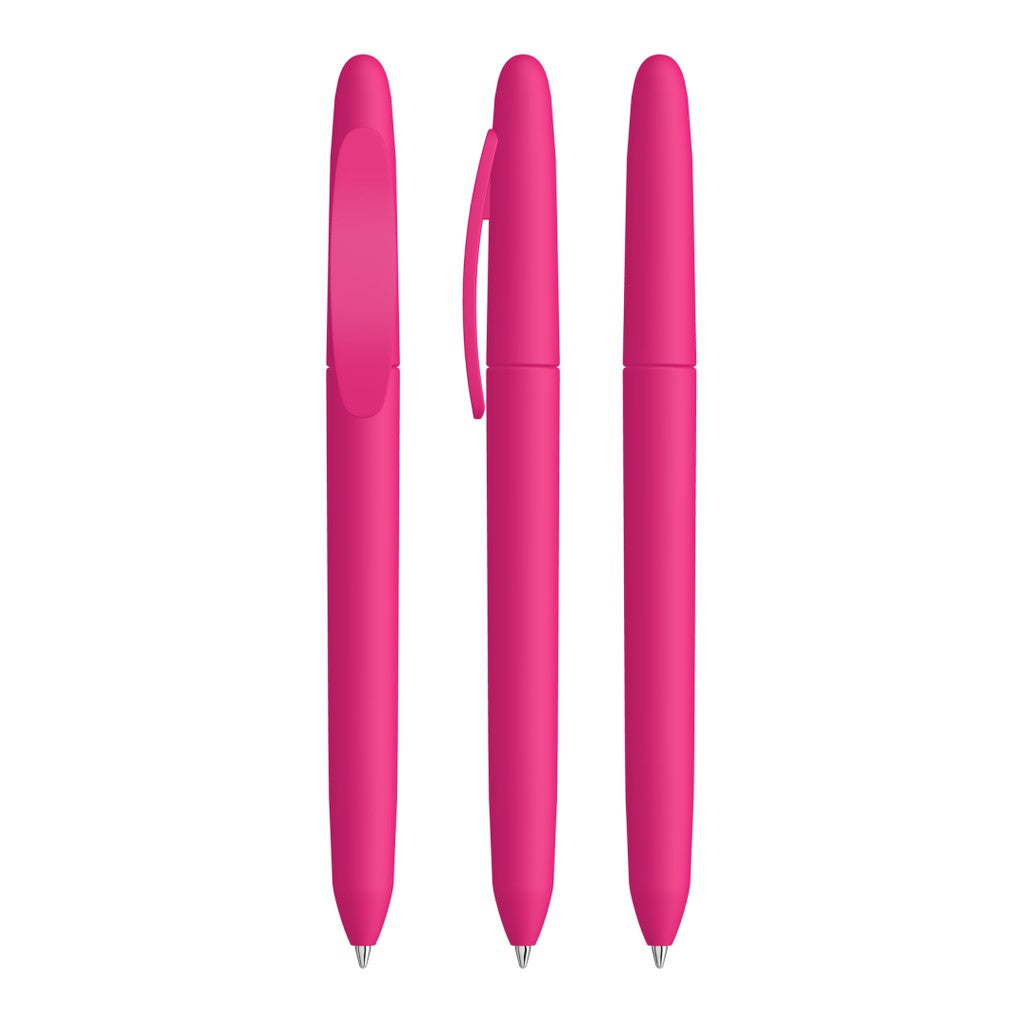 Drehkugelschreiber mit weicher Griffoberfläche – Magenta