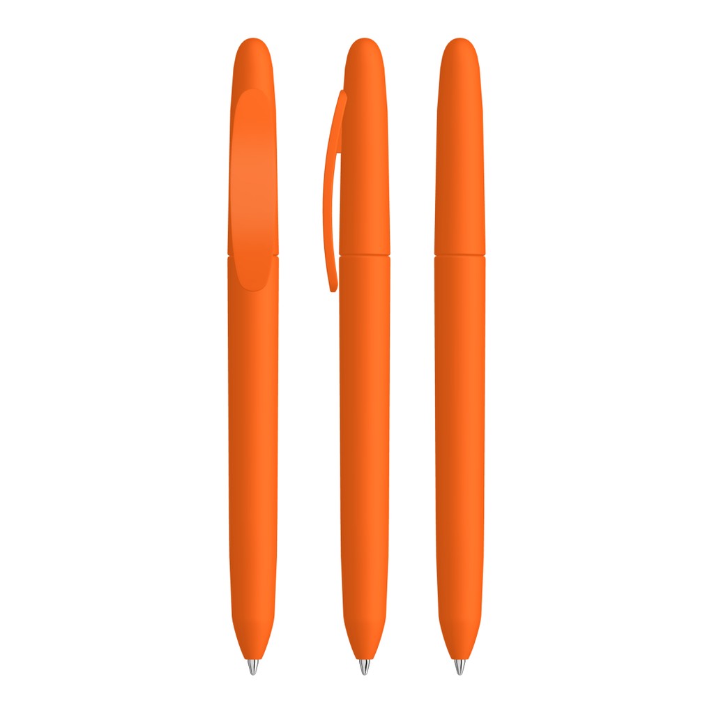 Drehkugelschreiber mit weicher Griffoberfläche – Orange