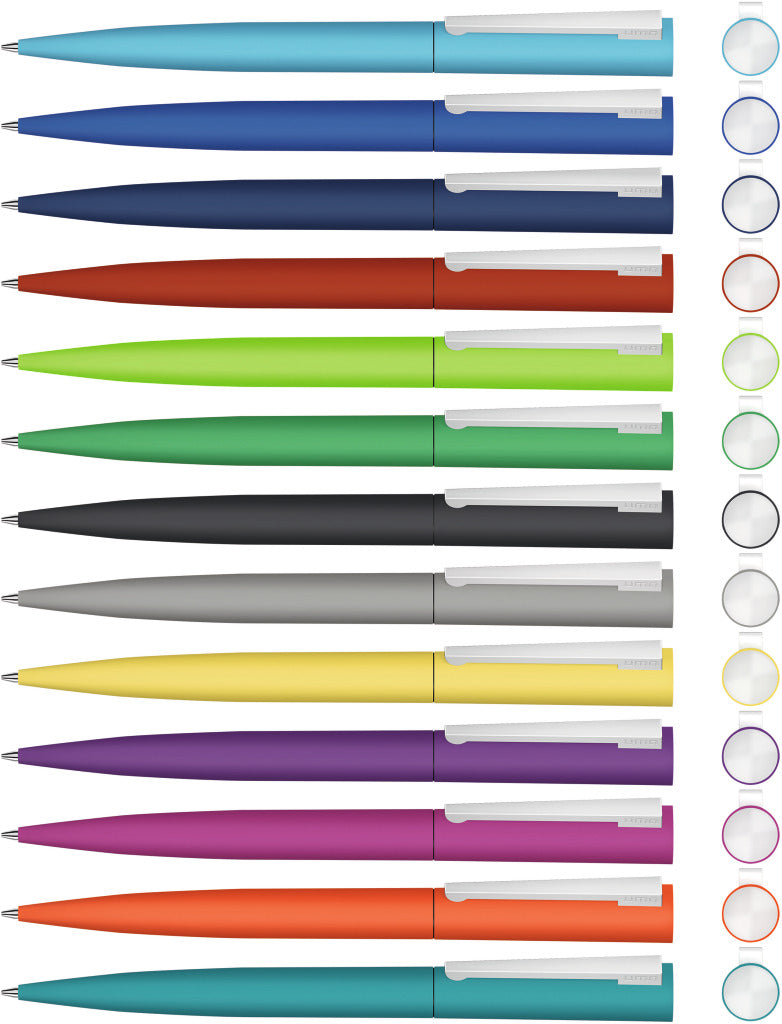 Drehkugelschreiber Soft Touch mit Domingstopfen – alle Farben