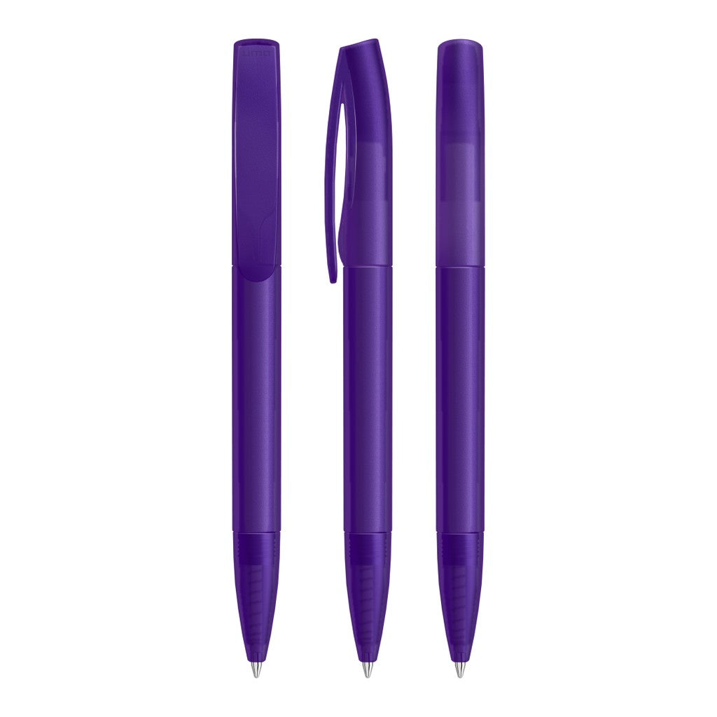 Drehkugelschreiber transparent frozen, einfarbig – Violett