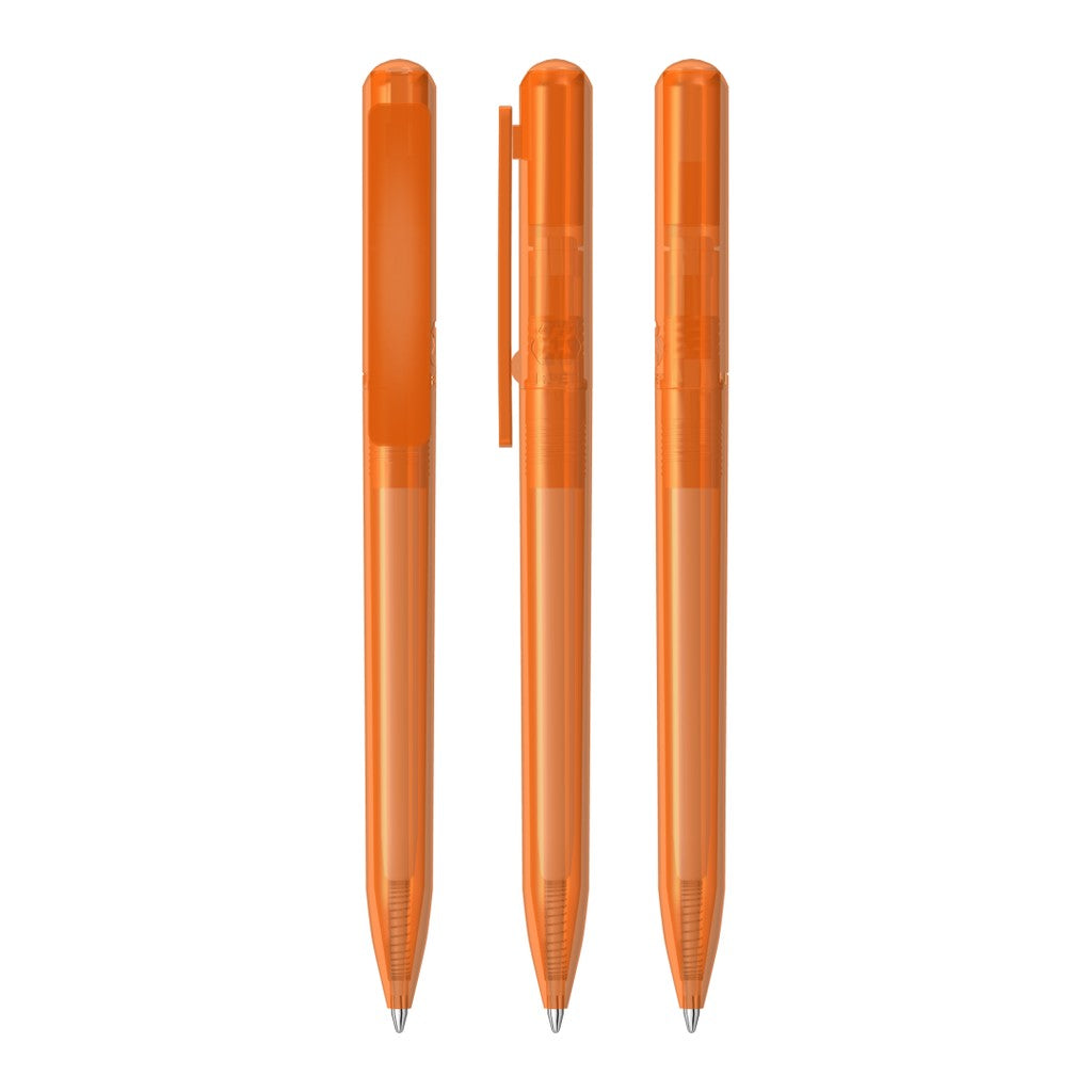 Drehkugelschreiber transparent glänzend in 10 Farben – Orange