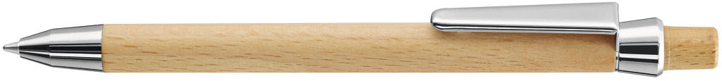 Druckkugelschreiber aus Holz mit Chromspitze – alle Farben