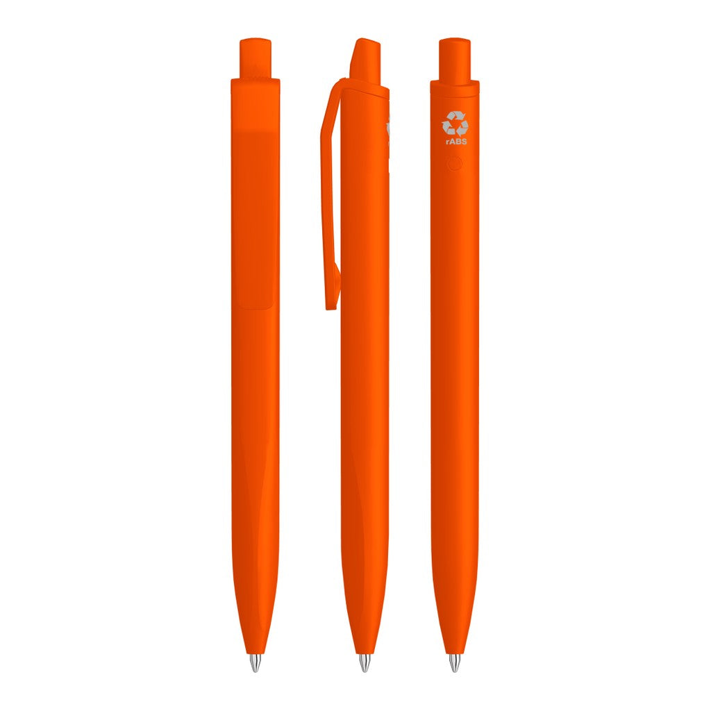Druckkugelschreiber gedeckt matt mit ergonomischem Griff – Orange