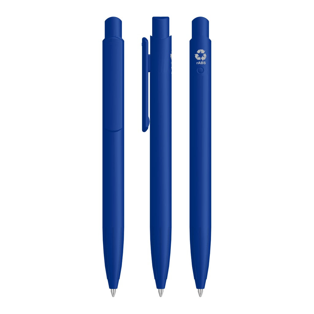 Druckkugelschreiber mit eingelassener Griffzone – Mittelblau