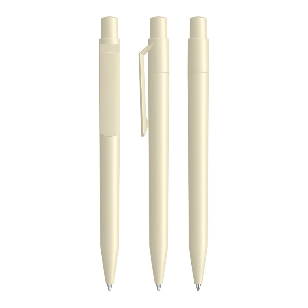 Druckkugelschreiber mit gedeckt mattem Gehäuse – Beige