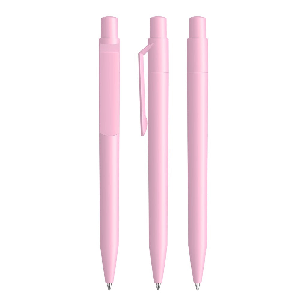 Druckkugelschreiber mit gedeckt mattem Gehäuse – Rosa