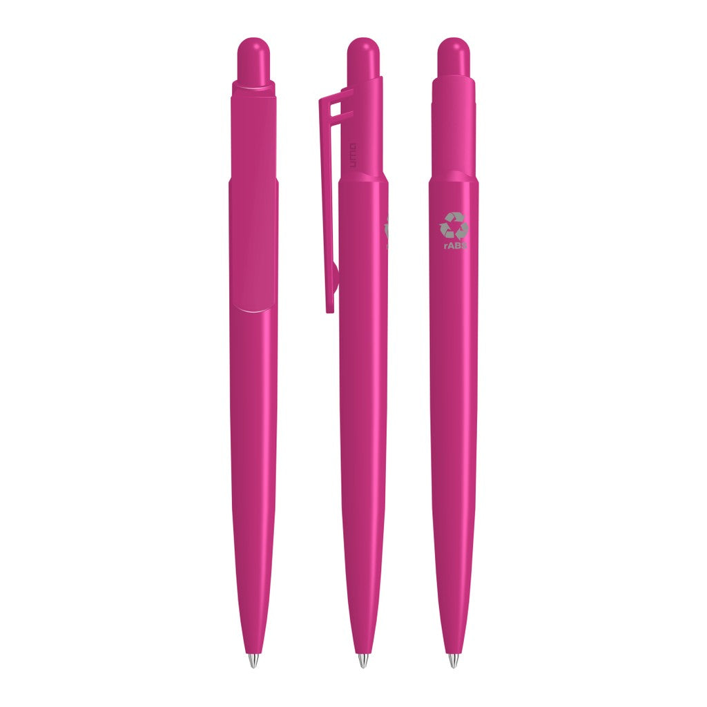 Druckkugelschreiber mit großem Ausschnittclip – Magenta