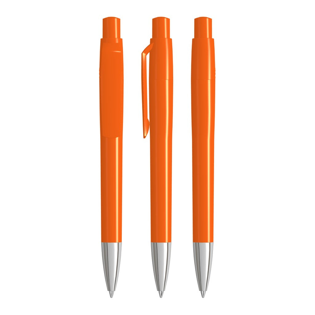 Druckkugelschreiber mit Vollfarbdruck auf dem Clip – Orange