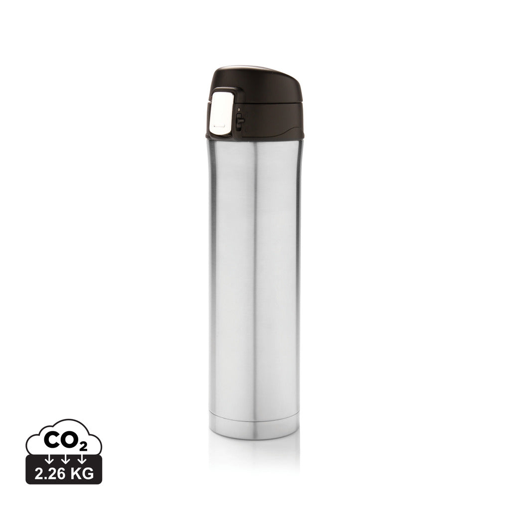 Easy Lock Vakuum-Flasche aus RCS recyceltem Stahl – silber