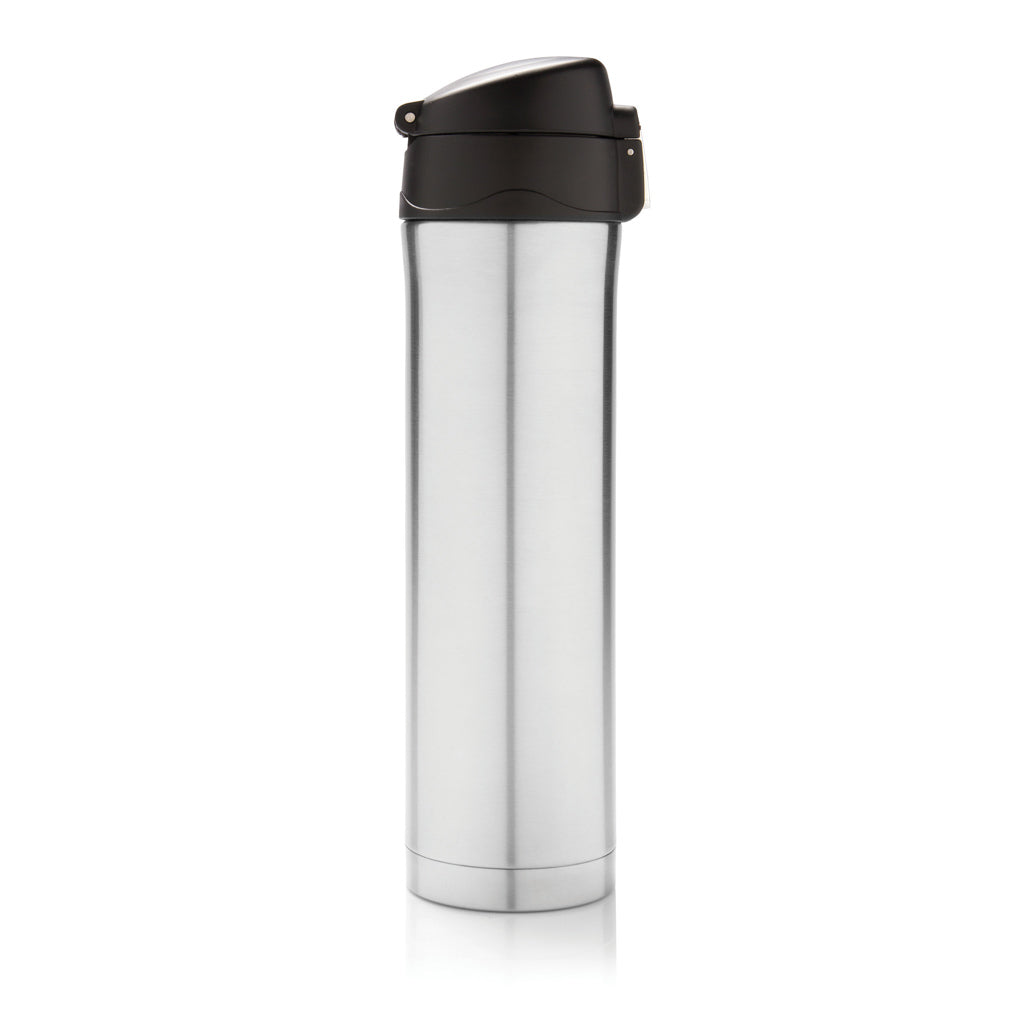 Easy Lock Vakuum-Flasche aus RCS recyceltem Stahl – silber