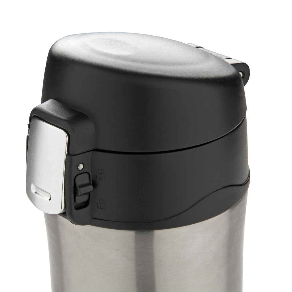 Easy Lock Vakuum-Flasche aus RCS recyceltem Stahl – silber