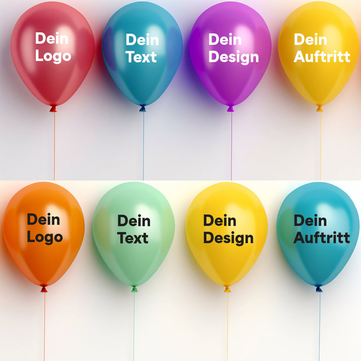 Luftballons mit Logodruck aus Naturlatex